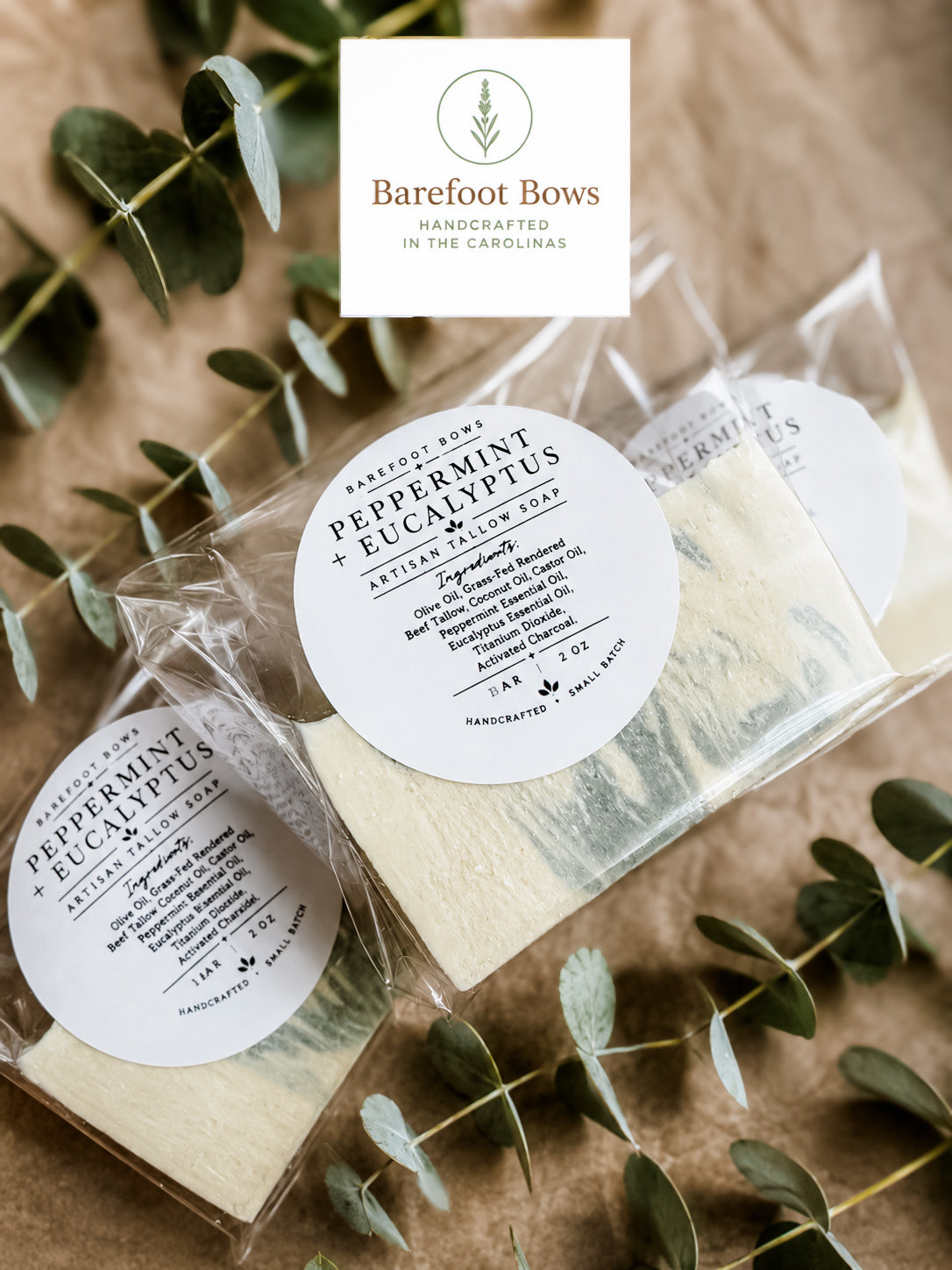 Peppermint + Eucalyptus Artisan Soap Bar Mini