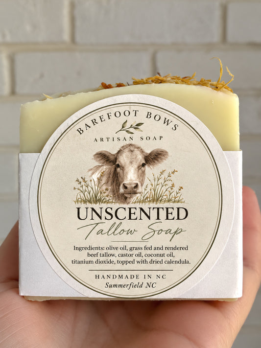 Bare Bar- Unscented Artisan Tallow Soap