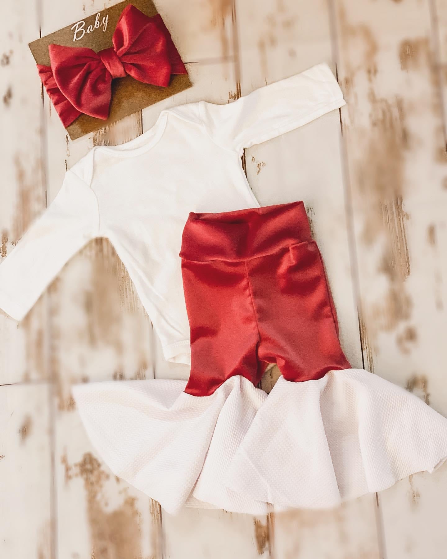 Red Velvet Santa Bellbottoms