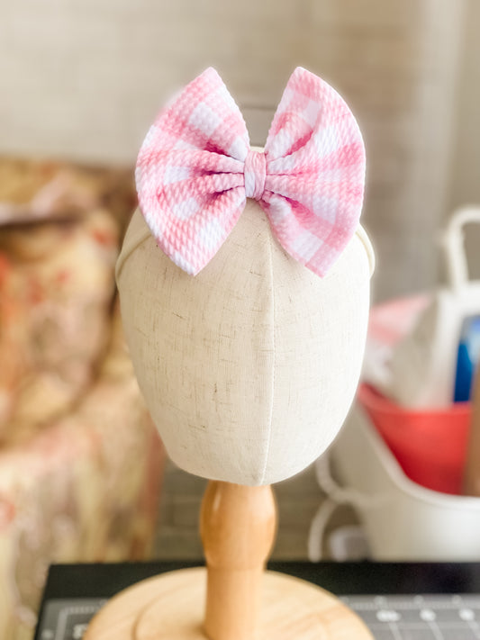 Pink Gingham Bows