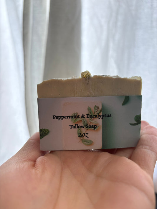 Peppermint + Eucalyptus Artisan Soap Bar Mini